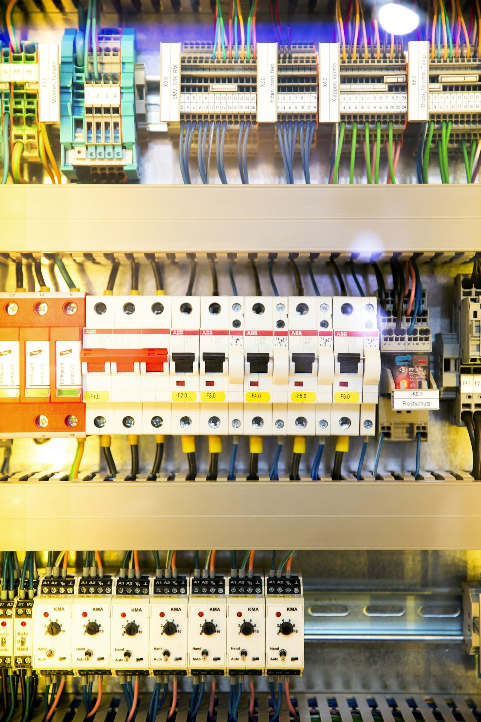 Cuadro eléctrico con interruptores automáticos